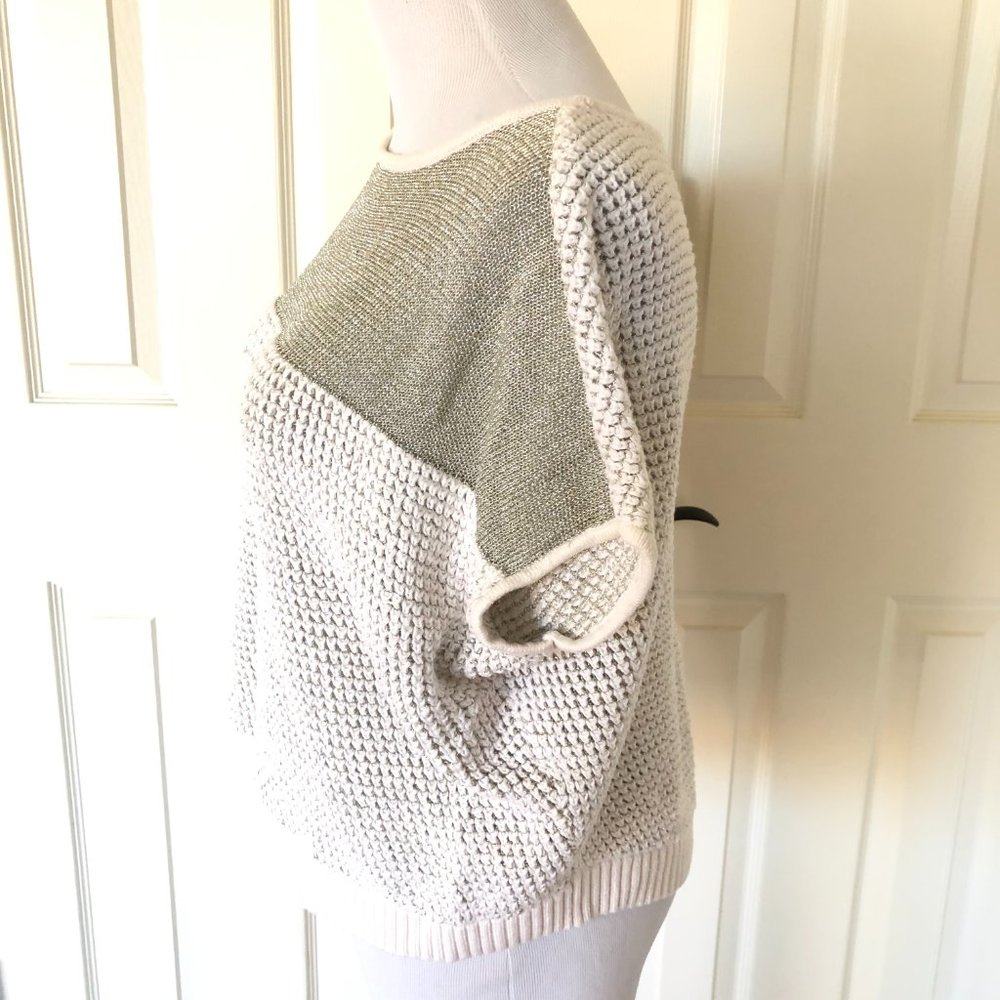 Cache Cap Short Sleeve Dolman Sweater Size S Open… - image 5